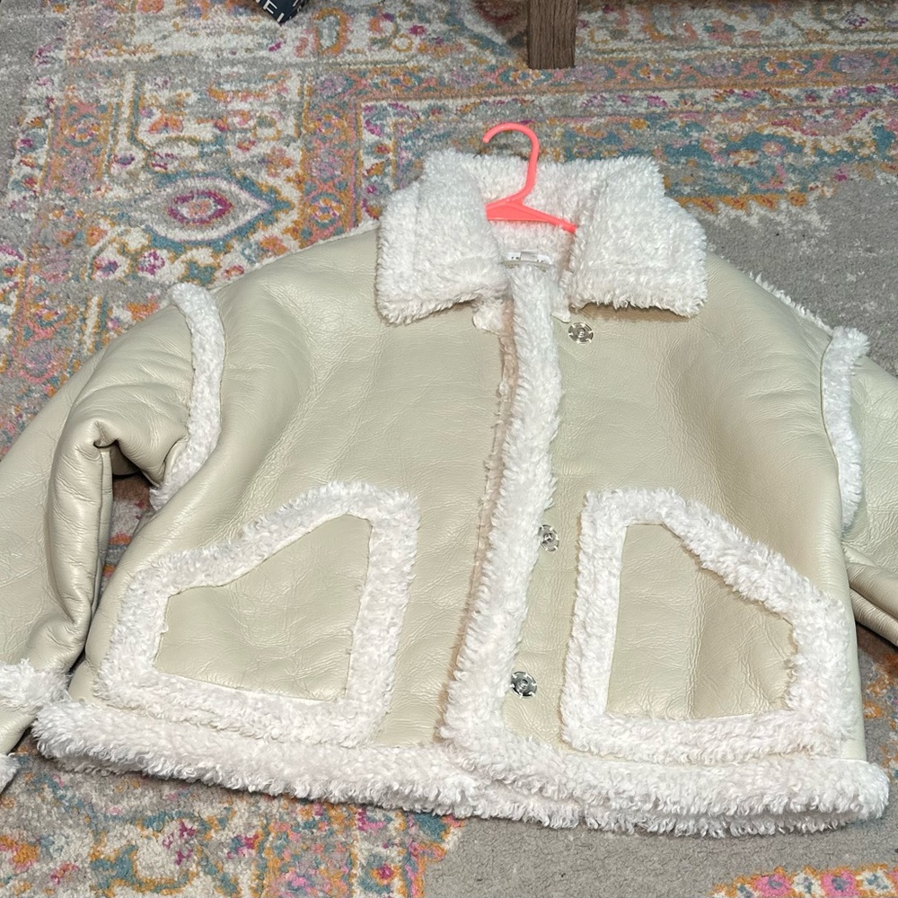 Topshop Aviator Jacket with fur collar